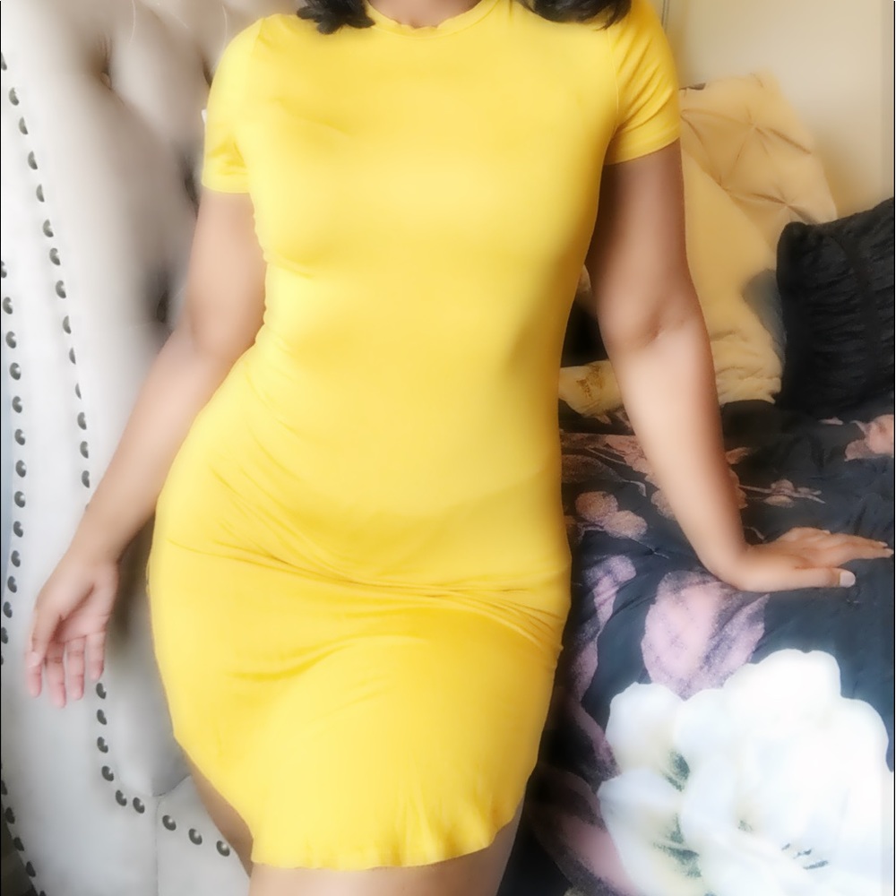 Yellow Summer GOJANE Mid-Thigh Dress